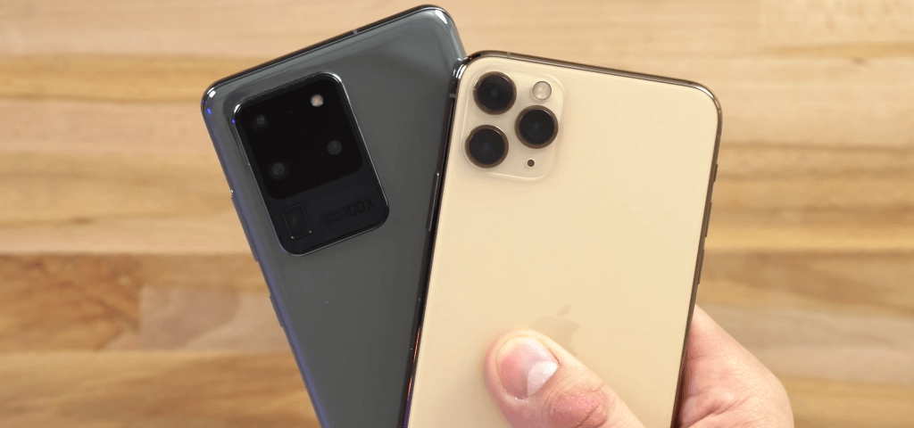 Apple iPhone 11 Pro Max vs Samsung Galaxy 20 Ultra 5G Rear