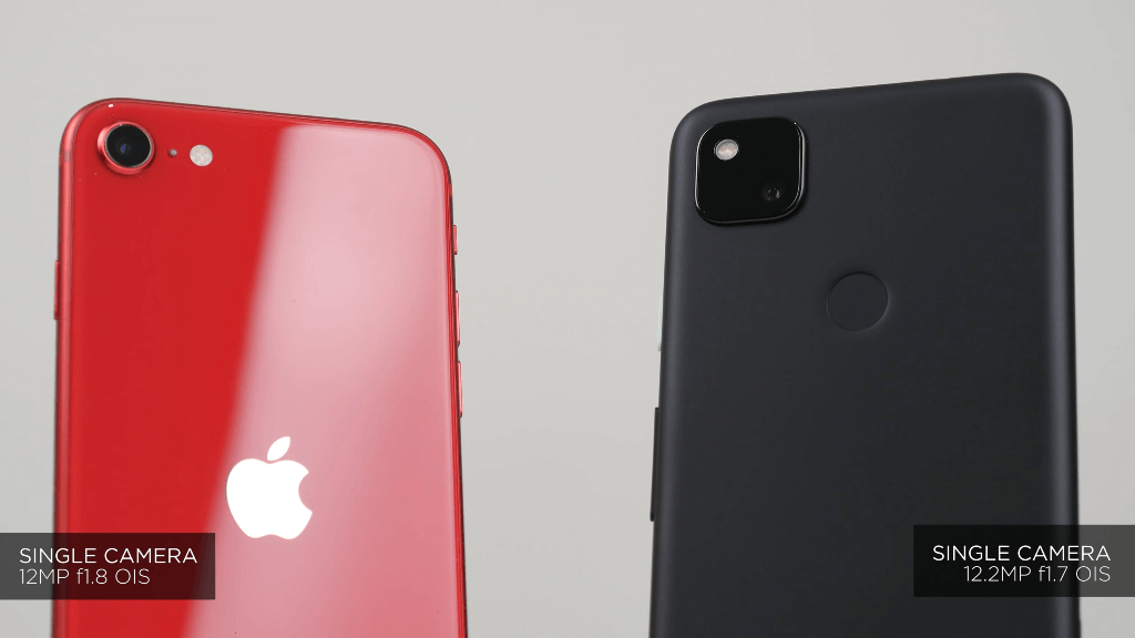 Google Pixel 4a vs Apple iPhone SE Rear camera