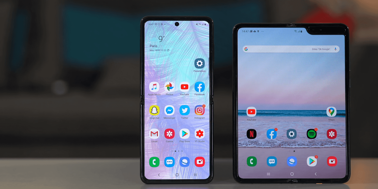 Samsung Galaxy Z Flip vs Galaxy Fold Screen