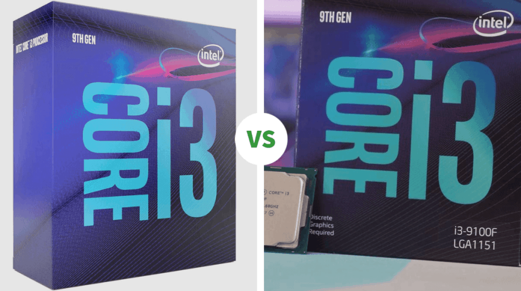 Intel Core i3 9100 vs Intel Core i3 9100F