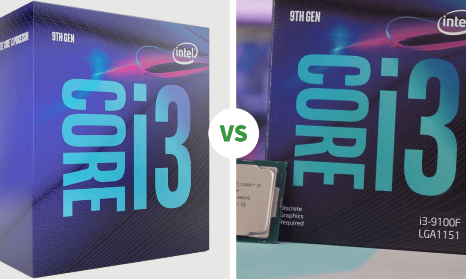 Intel Core i3 9100 vs Intel Core i3 9100F