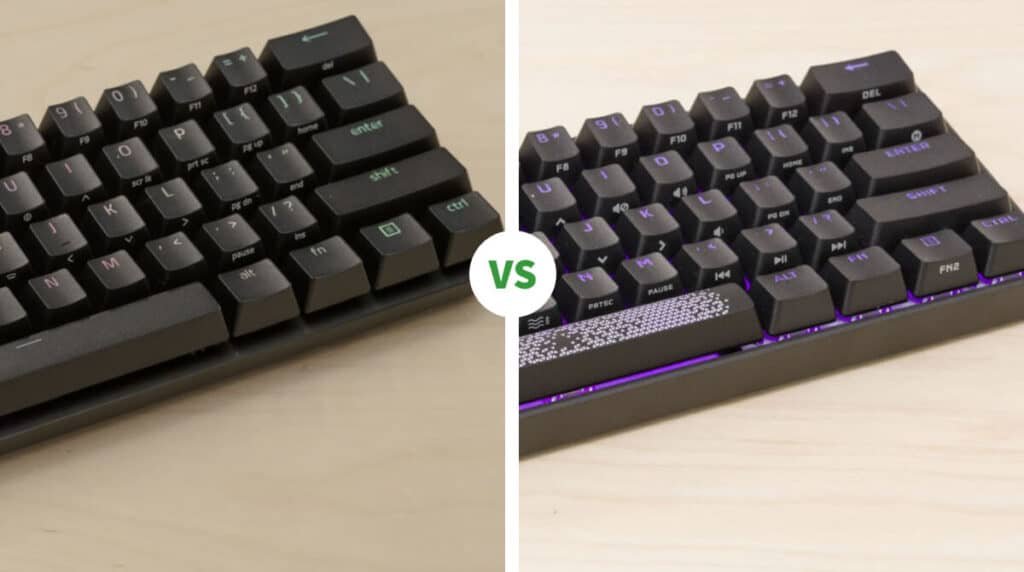 Corsair K65 RGB Mini vs Razer Huntsman V2 Analog 9