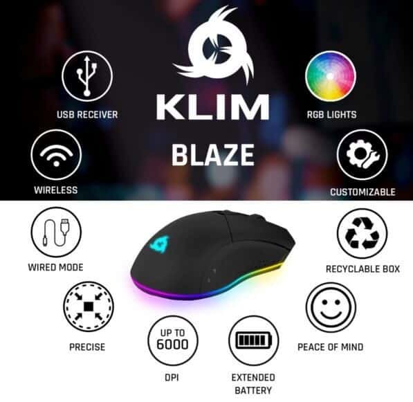 Klim Blaze Pro Wireless Gaming Mouse Review