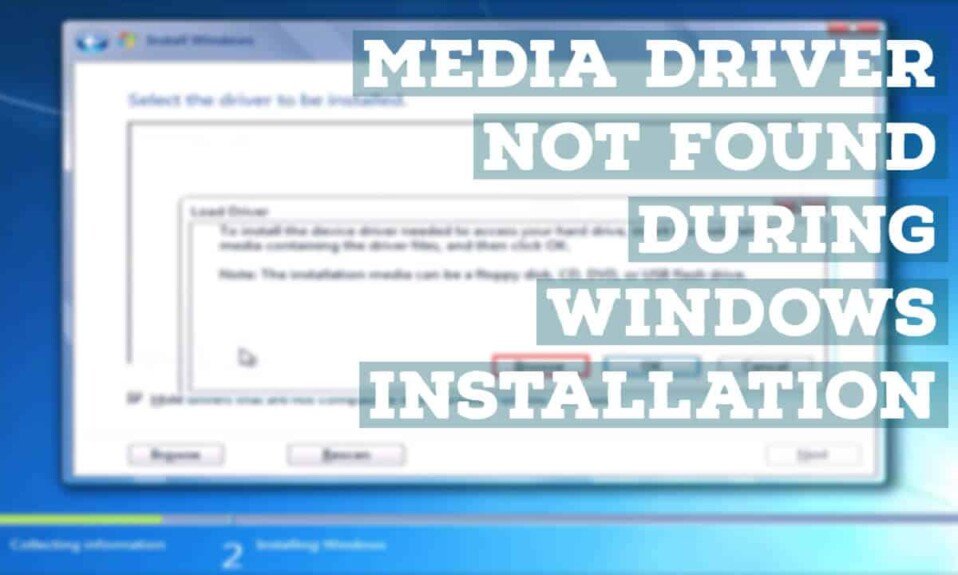Media Driver Not Found During Windows Installation