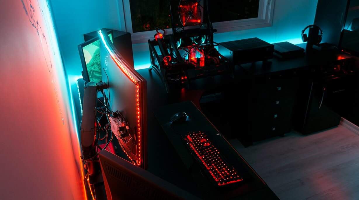 RGB LED peripheral lighting