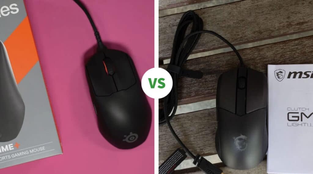 SteelSeries Prime+ vs MSI Clutch GM41: Lightweight Gaming Mouse