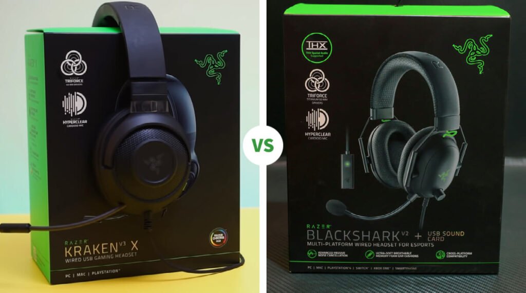 Razer Kraken V3 X vs Razer Blackshark V2 Pro 6