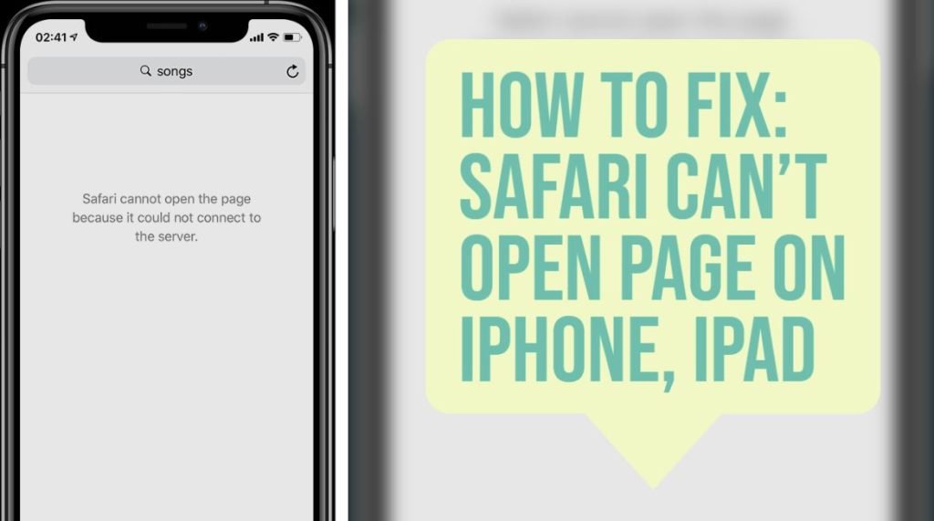 if safari can't open a website