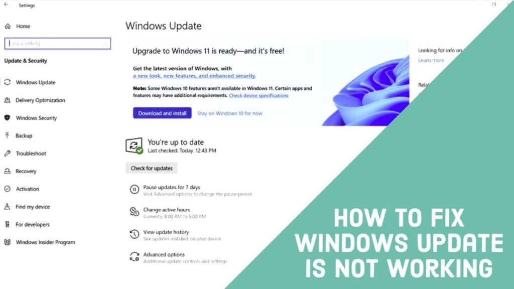 How To Fix Windows Update Is Not Working