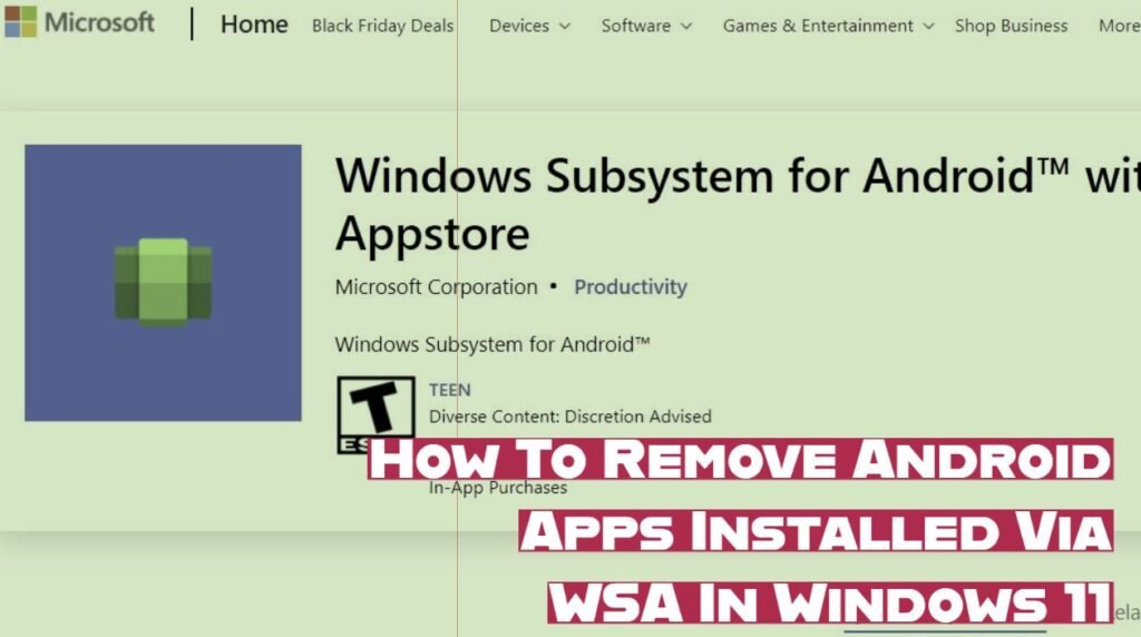 How To Remove Android Apps Installed Via WSA In Windows 11