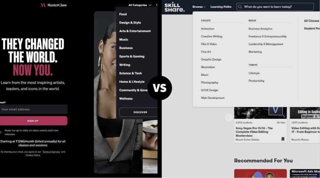 MasterClass vs SkillShare Which One is Better