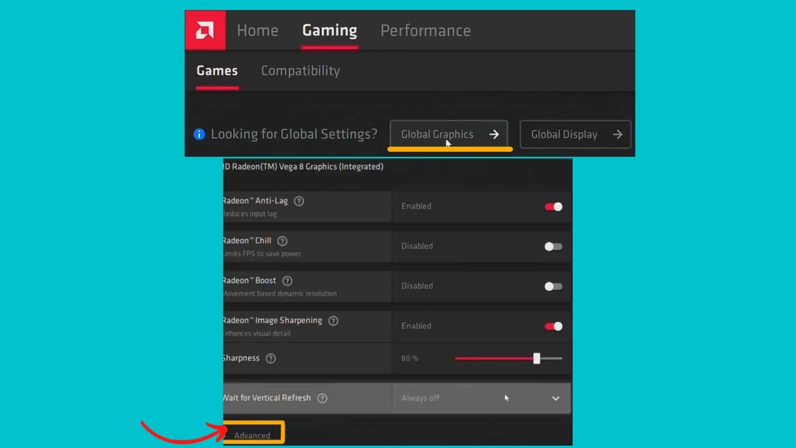 AMD settings