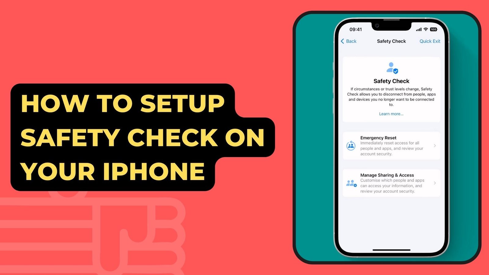 How To Setup Safety Check On Your Iphone