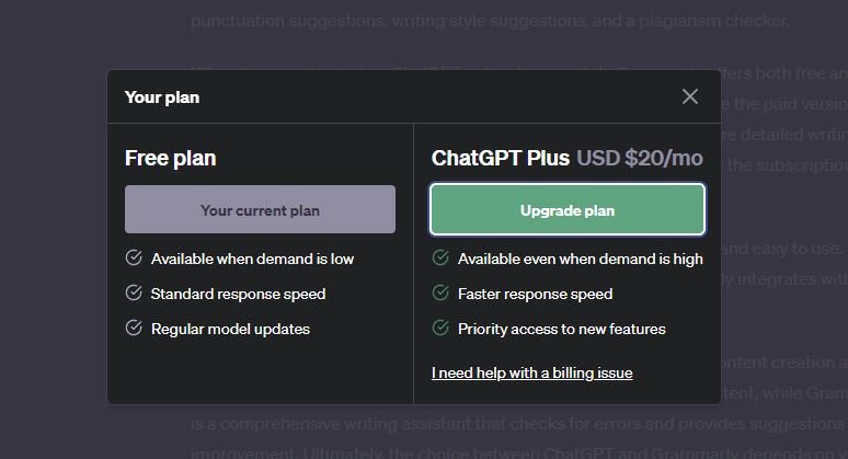 Chat GPT Pricing
