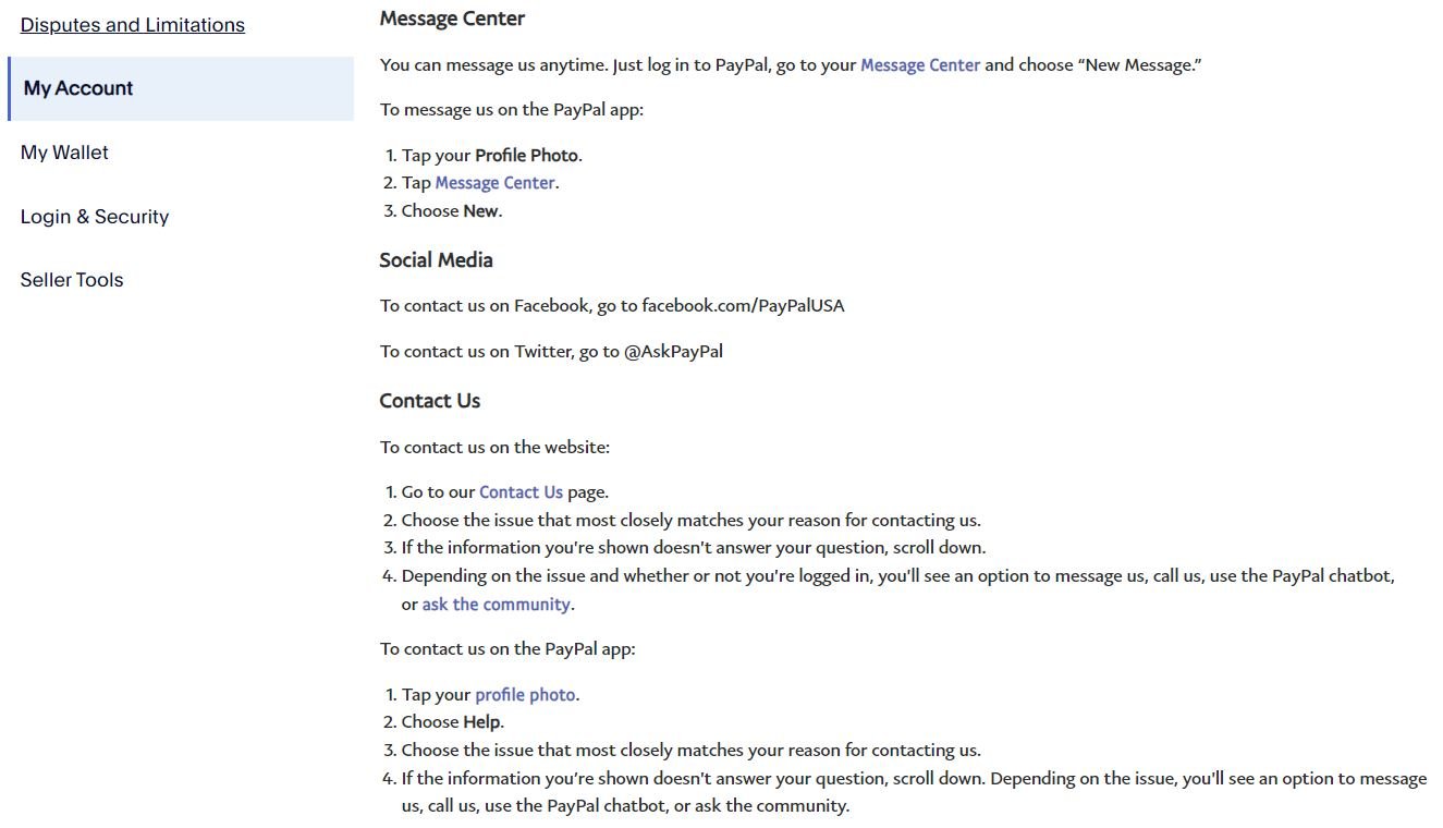 How do I contact PayPal customer service
