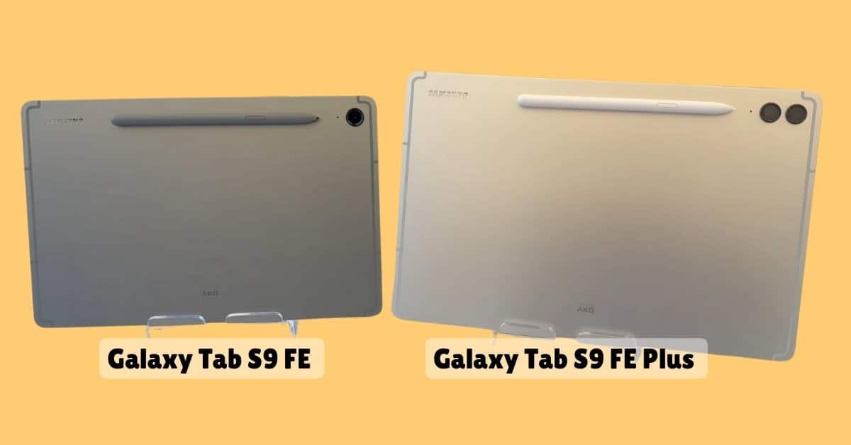 Samsung Galaxy Tab S9 FE vs Tab S9 FE Plus